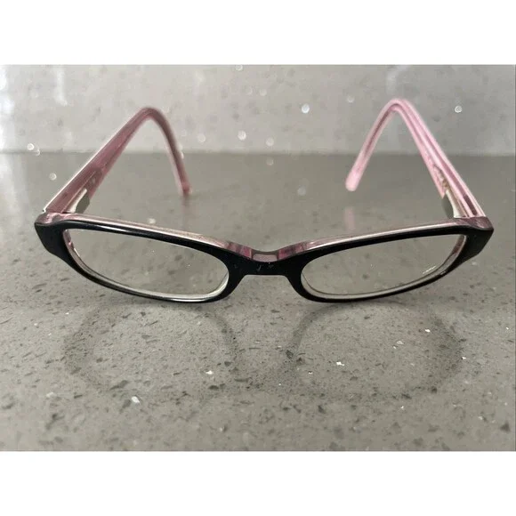 Candie’s Eyeglasses Frames ONLY C Nicolete BLK 44-16-130 Black/Pink Full Rim