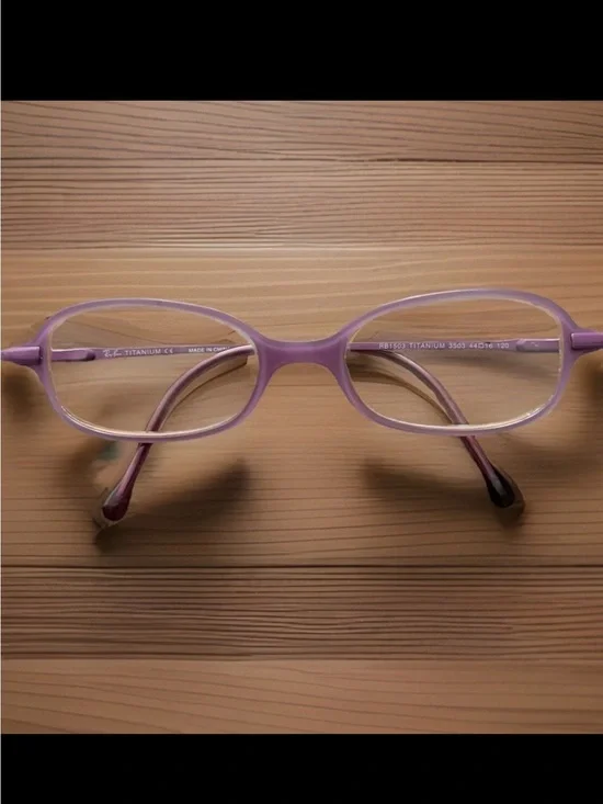 Vtg RAY BAN Eye Glasses/Frames Purple Pink Orange Titanium RB1503 3503 44 16 120