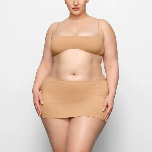 SKIMS Recycled Swim Mini Skirt Ochre NEW 2X