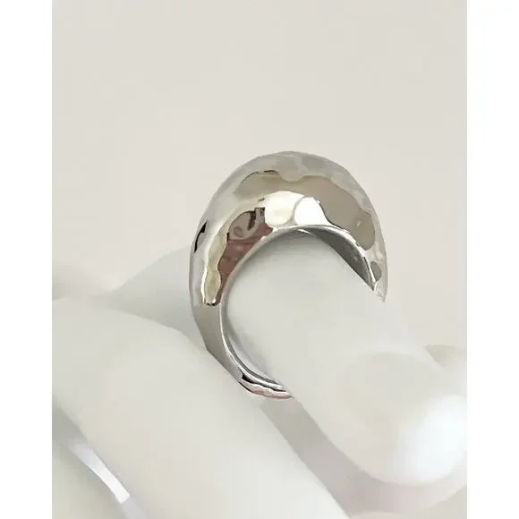 STELLA & DOT Hammered Silver Dome Ring