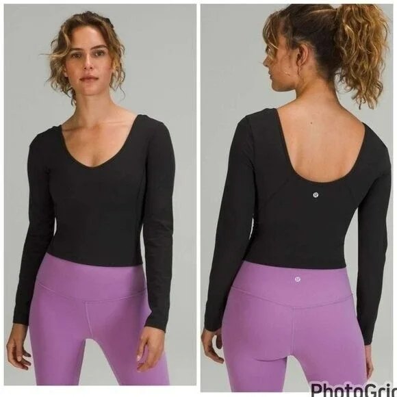 Lululemon Align Long Sleeve Shirt‎ size 4 NWT BLACK