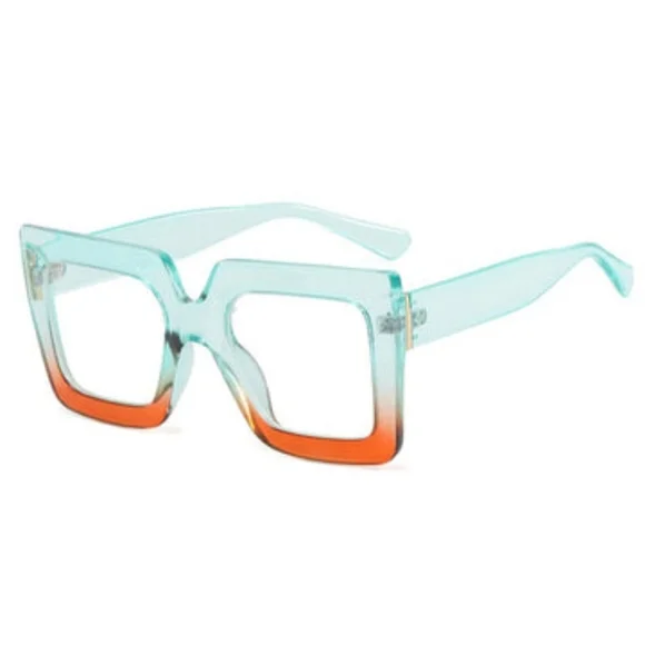 NEW Blue And Orange Ombre Oversized Fashion Glasses