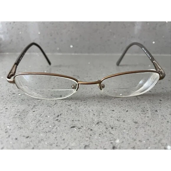 DKNY 6227 2225 50 18 135 Eyeglasses Frames Only Half Rim Flex Hinges brown Italy