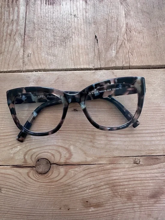 Warby Parker Tatum Smoky Pearl Tortoise Gray Cat-Eye Glasses Frames