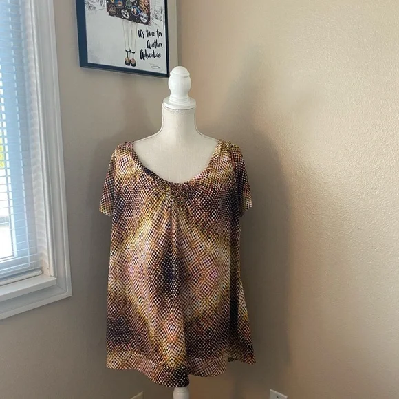 Worthington pixelated dots top, Sz. 3X