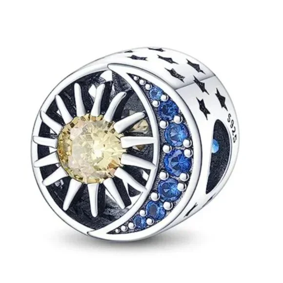 Sun and Moon S925 Sterling Silver compatible with Pandora