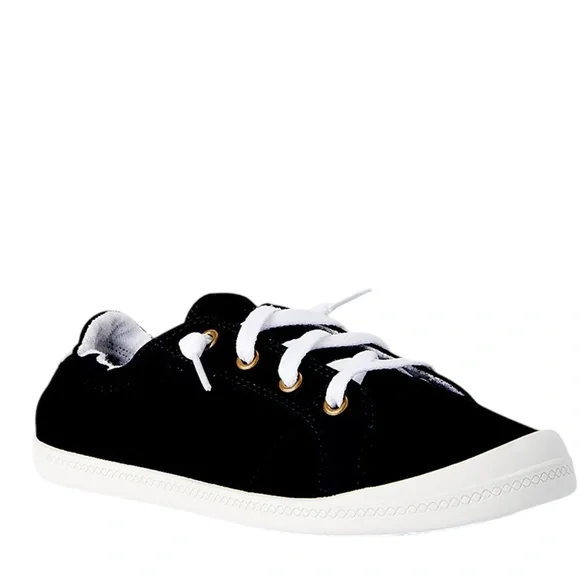 !MEDIUM WIDTH BLACK Time and Tru Women's Scrunch Back Slip-On Sneaker Sz Various