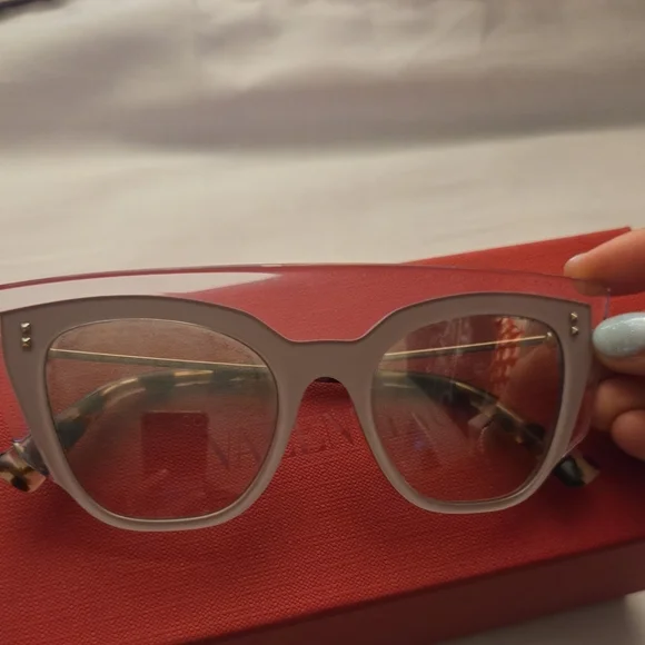 Valentino Blush Cat-Eye Glasses
