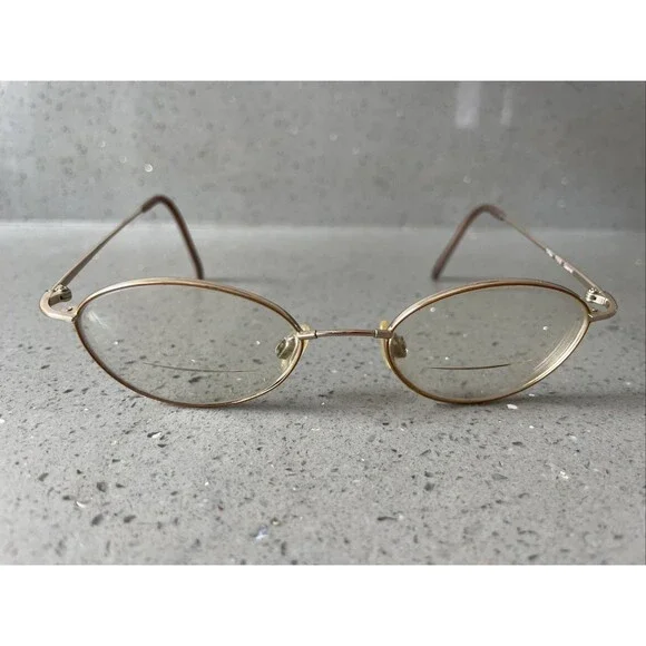TI Flex T1512 1512 Caramel Eyeglasses Frames ONLY 48-18-135 Oval full rim gold