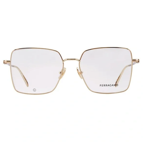 Salvatore Ferragamo Women's Gold Square Glasses