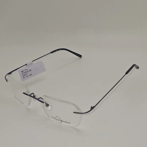 Naturally Rimless NR-374 Eyeglasses‎ Navy 51-19-140