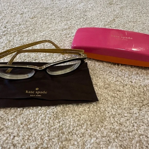 Kate Spade Black and Gold Glasses