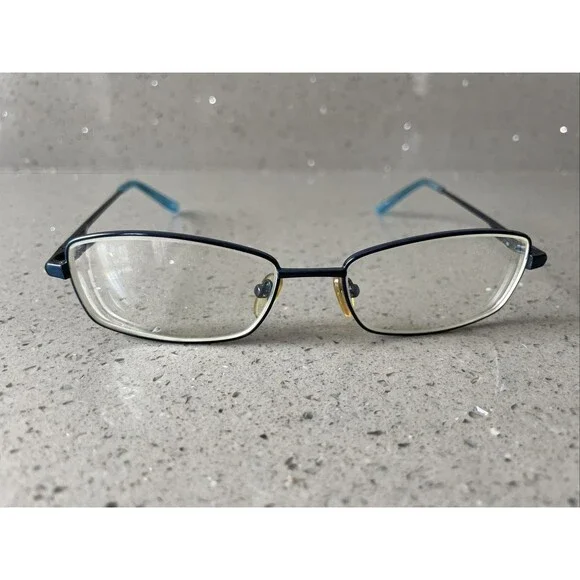 Unbranded WM1028 NV Navy Rectangle Full Rim 52-16-135 Eyeglasses Frames ONLY