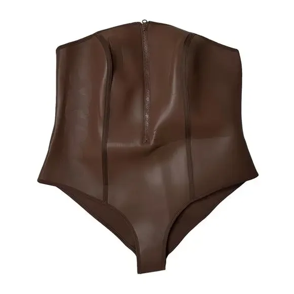 NWT Skims Rubberized Scuba Strapless 1-Pc Swimsuit Womens 4X