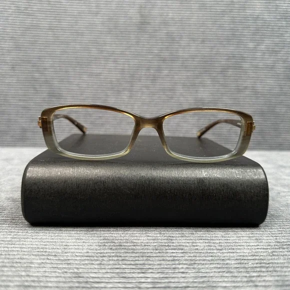 Liz Claiborne L393 0JKK Brown Ombre Rectangular Y2k Eyeglasses Frames 130mm