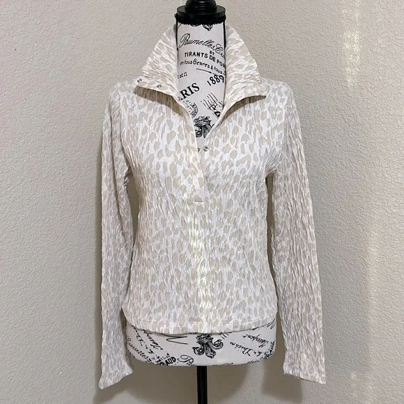 Zara Animal Print Long Sleeve Top