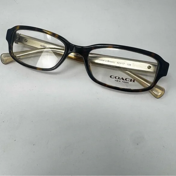 Coach frames HC6083 glasses Dark Tortoise/Crystal Lt Brown new.