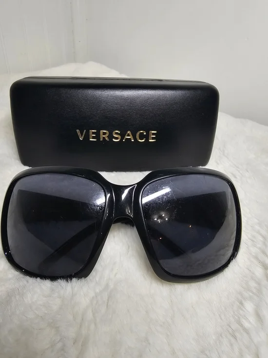 Versace Black Oversized Sunglasses