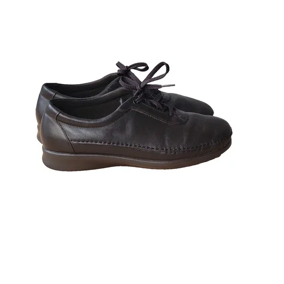 SAS Women's Traveler Diabetic Approved Comfort‎ Shoes Brown Lace Up 9N