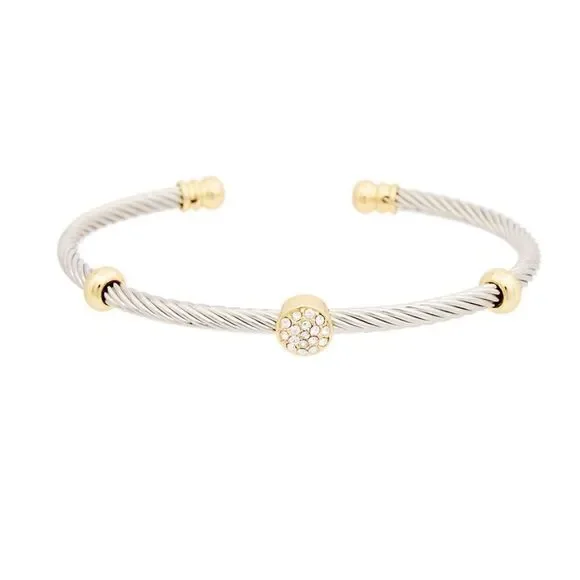 Juvell 18K Plated CZ Cuff