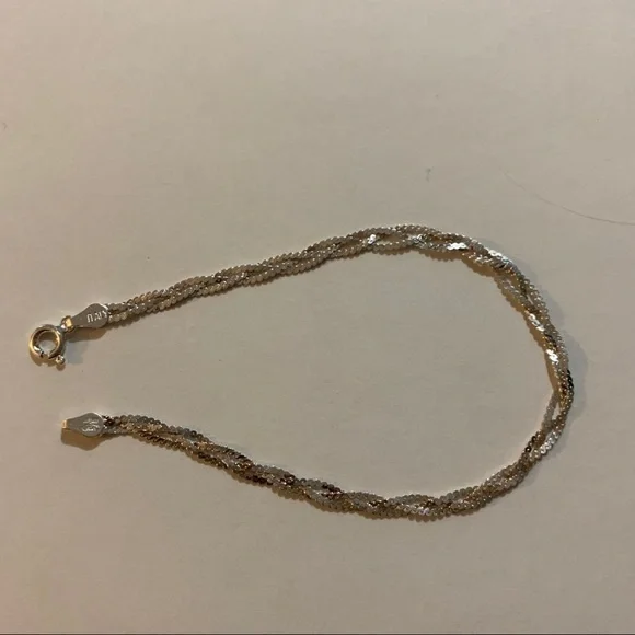 Milor ITALY 925 silver bracelet braided chain rope