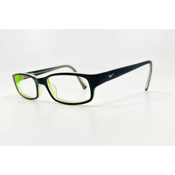 Nike 3515 Eyeglasses Kids Black Green Rectangle Full Rim Optical Frame 50-15-135