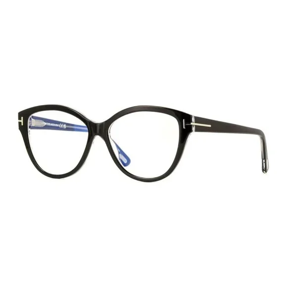 NEW TOM FORD EYEGLASSES BLACK WOMEN CAT EYE EYEWEAR