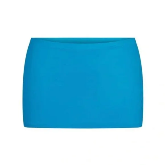 Skims Swim Micro Mini Skirt in Turquoise NWT Size Large