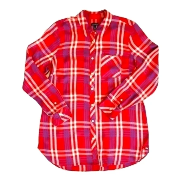 𝅺TALBOT'S Plaid Long Sleeve Top