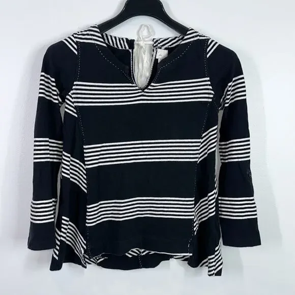 Anthropologie postmark striped soft tunic style top size medium