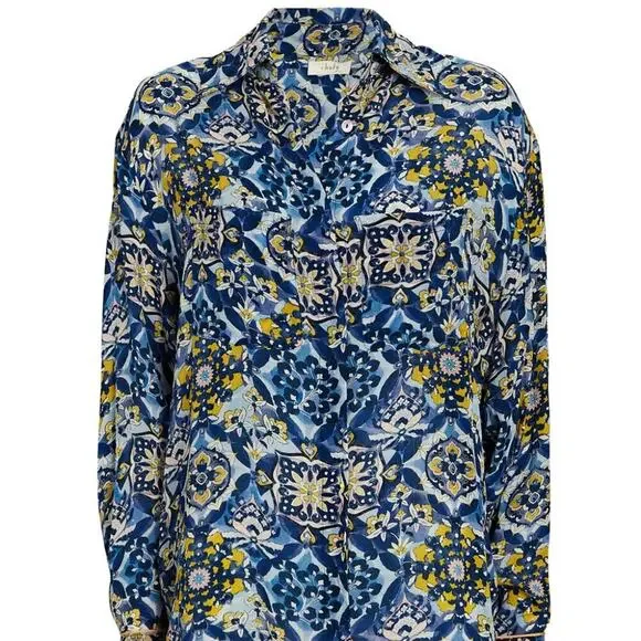 CHUFY Pia Capri Button-Down Shirt XS