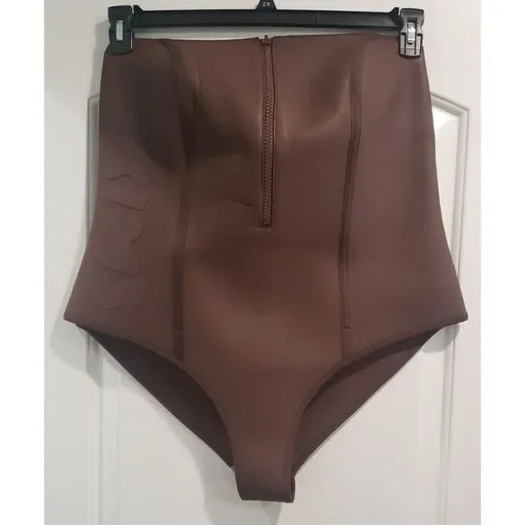 SKIMS Rubberized‎ Scuba Swim Strapless One Piece NWT Size 3X