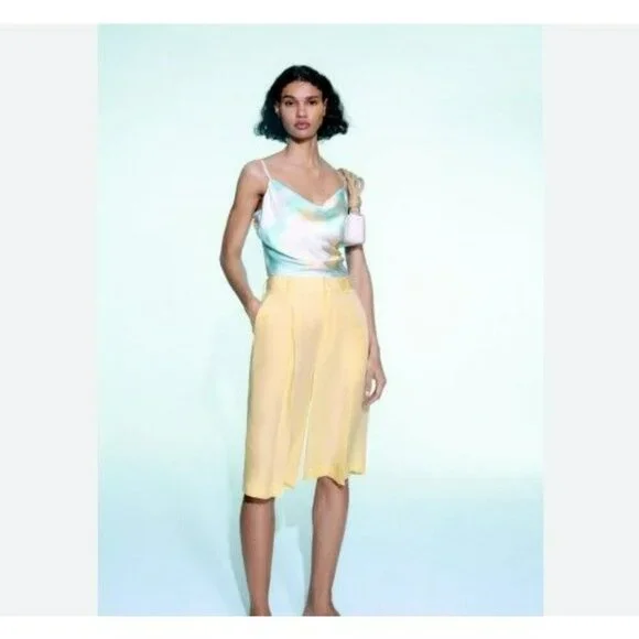 Zara Watercolor Tie Dye Slip Scoop Neck‎ Tank Tops Blogger Favorite Size XS