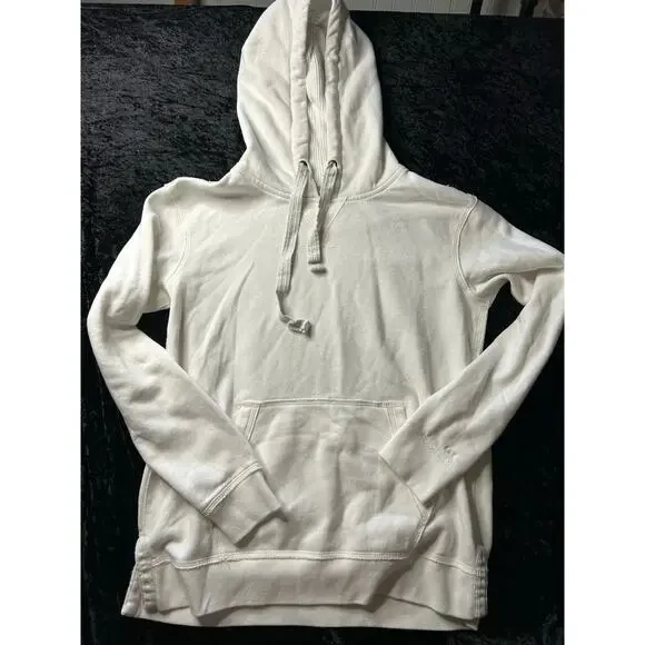 Abercrombie & Fitch Cream Fleece Hoodie Small