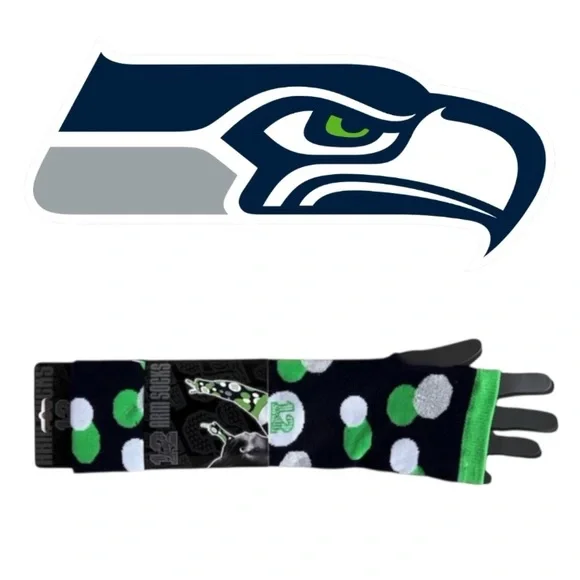 NWT Seattle Seahawks Winter Arm Socks Super Bowl 2026