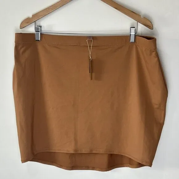 NWT Skims Womens 3X Swim Wear Tube Skirt Coverup (SW-SKT-0800) Almond Brown