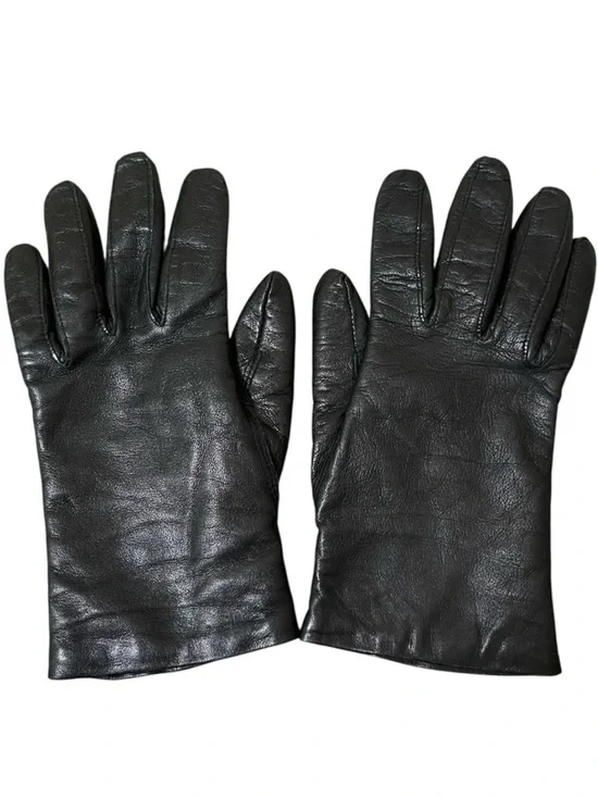 Vintage Black Leather Gloves Buttery Soft Supple Made In Italy Women’s Size 7