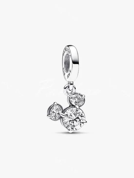 Disney Mickey Mouse Sparkling Head Silhouette Dangle Charm