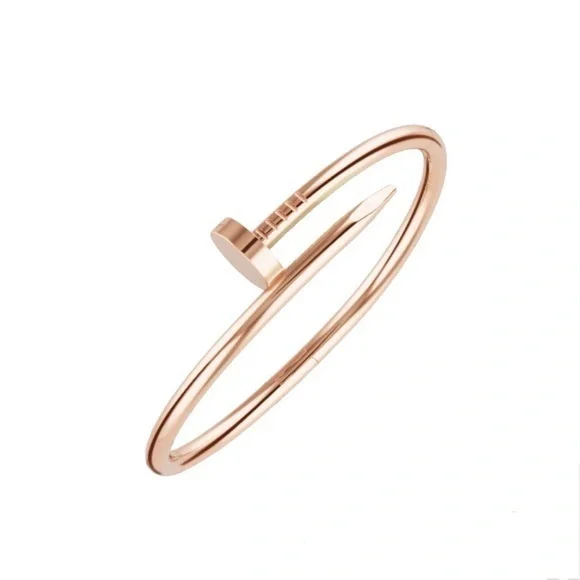 Generic Nail Cuff Bangle Bracelet in Rose Gold