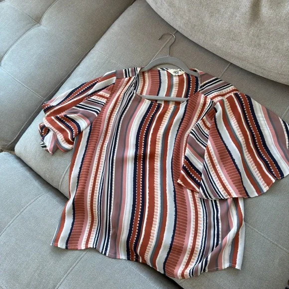 Jack by BB Dakota Striped Blouse Size Small