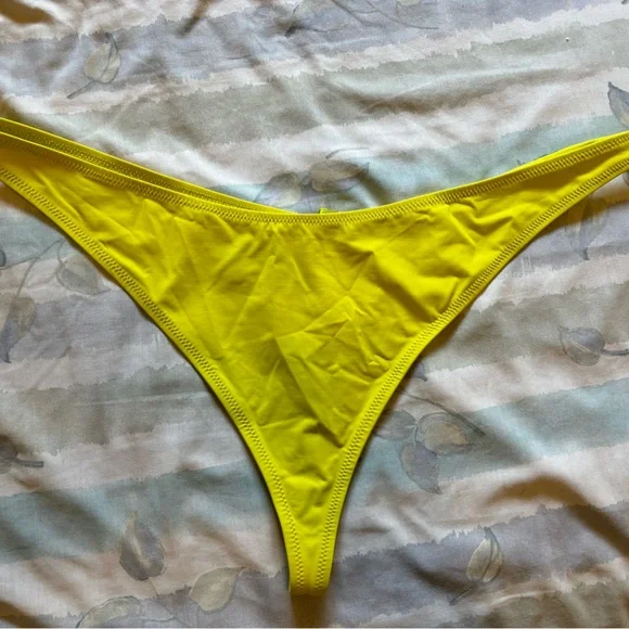 SKIMS Neon Yellow Bikini Bottom