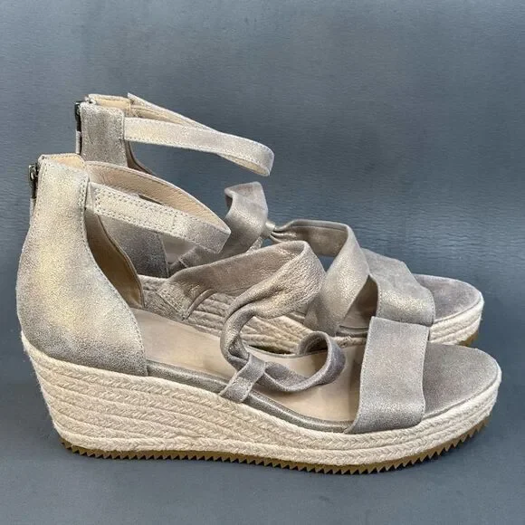 Elleen Fisher Wisp Espadrille Wedge Sandals women’s size 10