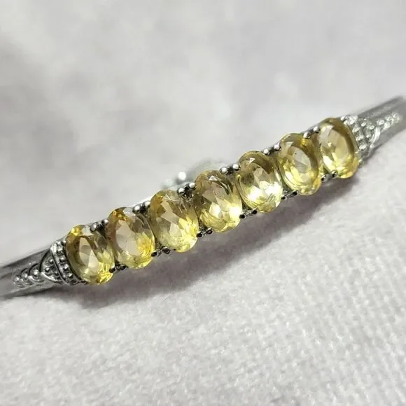Brazilian Citrine Bangle Bracelet