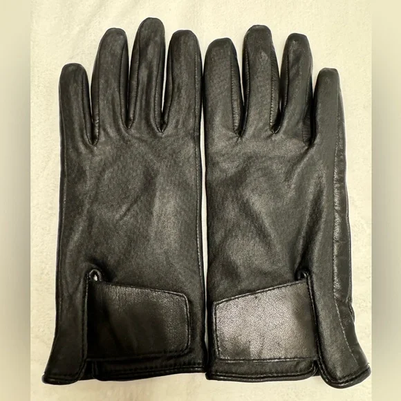 Vintage Genuine Leather Gloves Dark Brown Size Small
