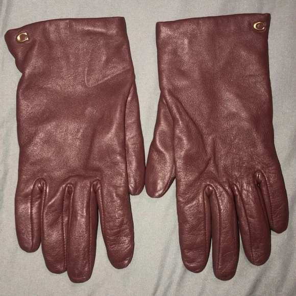 Coach Sheep Wool Lined Gloves