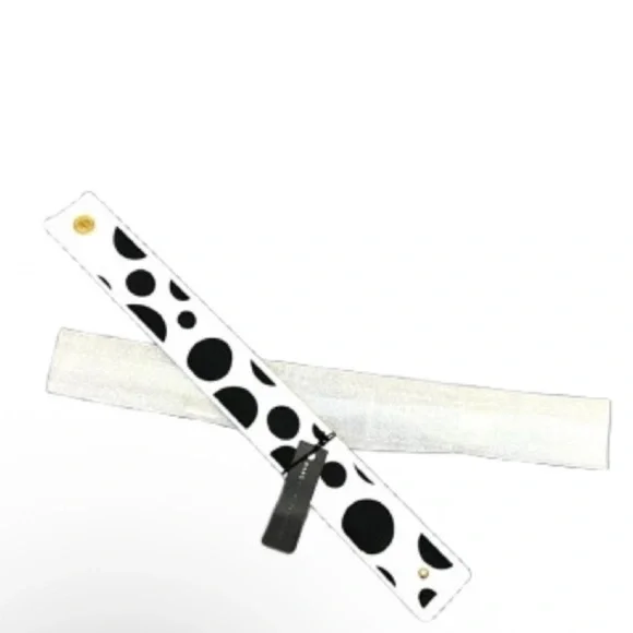 Marc by Marc Jacobs Black and White Polka Dot Wristband