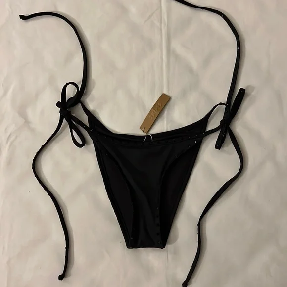 SKIMS RHINESTONE TIE BIKINI BOTTOM