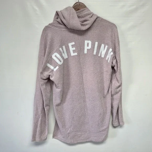 Victoria's Secret Pink Lace-Up Varsity Pullover Hoodie Small