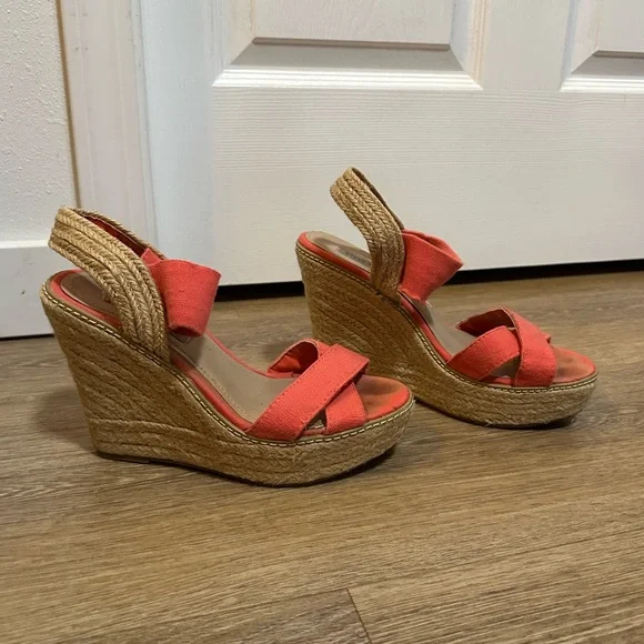 Steve Madden Coral Crossover Strap Woven Wedge Womens 8.5