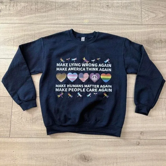 Activist Crewneck Sweatshirt –‎ Unisex Gildan Navy (M)